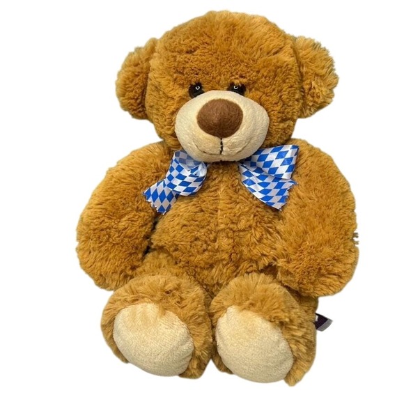 Kuschelwuschel Brown Teddy Bear Plush Magnetic Hands Vtg Made in Germany 12" - Picture 1 of 8